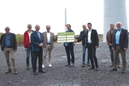 Windpark Coesfeld Letter Bruch Scheckübergabe an die Bürgerstiftung