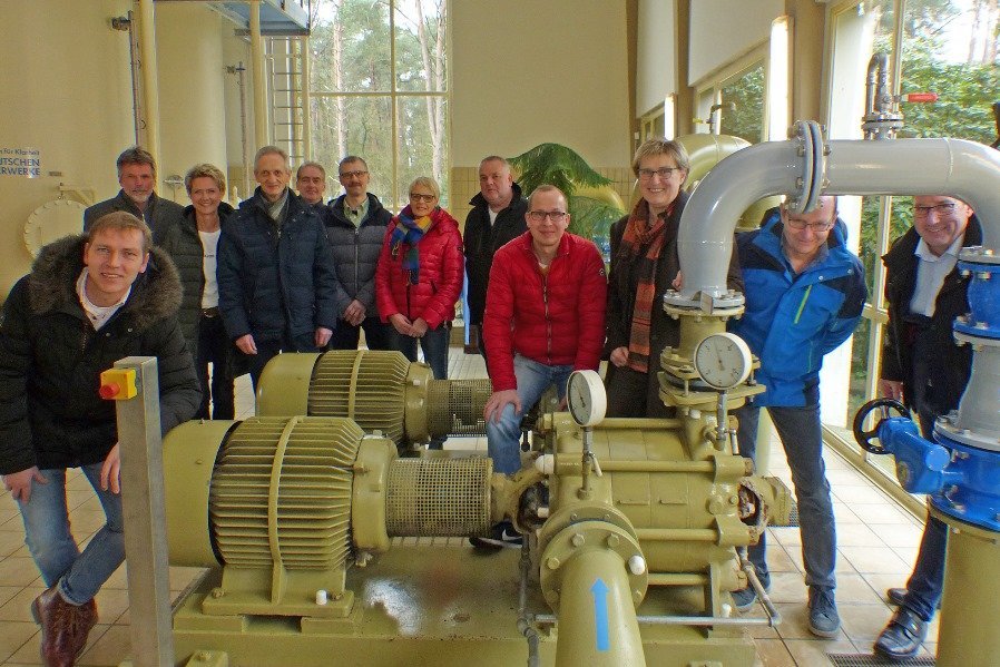Wasserwerk Lette Mitarbeiter der Stadtwerke Coesfeld und Vertreter der Kooperation im Wasserwerk Lette