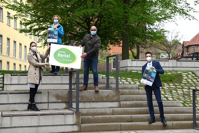 Pressefoto mit Eliza Diekmann, Anne Grütters, Michael Banneyer, Ron Keßeler