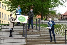 Coesfelder Berkel-Sommer Pressefoto mit Eliza Diekmann, Anne Grütters, Michael Banneyer, Ron Keßeler