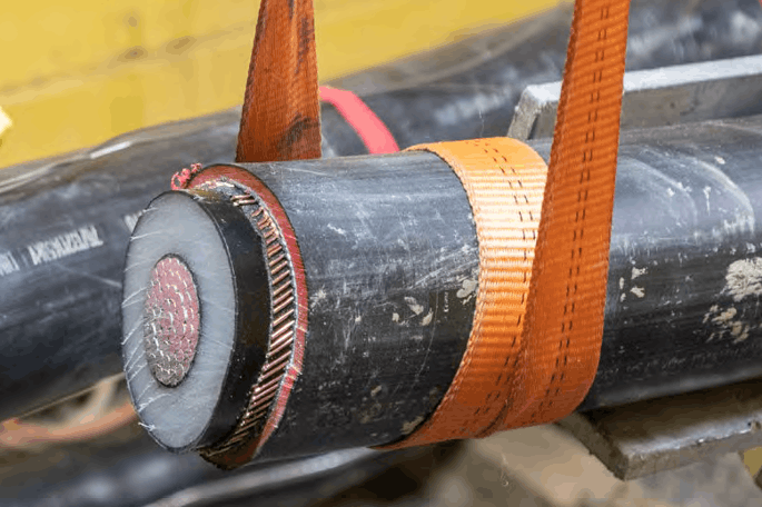 Querschnitt eines 110 kV-Kabels