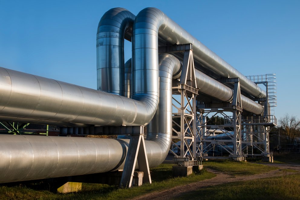 Gasleitungen große Gasleitungen in der Natur